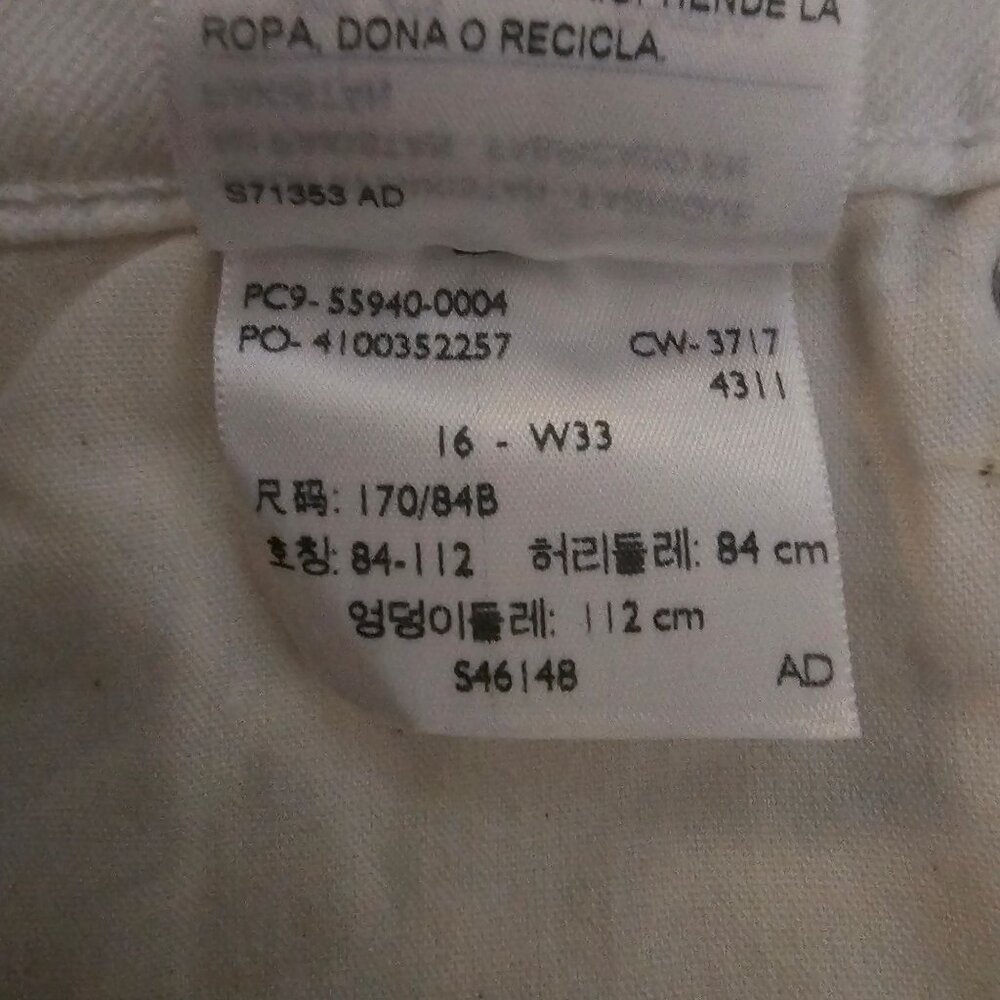 DENIZEN From Levi's High Rise Denim Shorts White Women's Size 16 W33 - Picture 8 of 11
